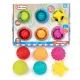 Bolas coloridas para desenvolvimento tátil - conjunto de 6 peças - .Imagem