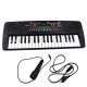 37-Tasten-Synthesizer mit Mikrofon - schwarz - . bild aus
