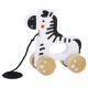 Tooky Toy: Zebra de madeira de puxar - .Imagem
