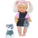 Bambolina: Nena játékbaba kutyával - 36 cm - . kép