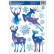 Raamsticker met kerstmotief, 37 x 29 cm, blauw - diverse soorten - .afbeelding