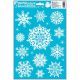 Schneeflocken Glitzer Fenstersticker, 42 x 30 cm, weiß - verschiedene Varianten - . bild aus