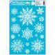 Schneeflocken Glitzer Fenstersticker, 42 x 30 cm, weiß - verschiedene Varianten - . bild aus