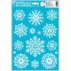 Schneeflocken Glitzer Fenstersticker, 42 x 30 cm, weiß - verschiedene Varianten - . bild aus