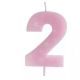 Svijeća u boji s brojem rođendana, 6 cm - 2 - .slika