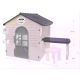Къщичка с маса, стол и хранилка за птици - . изображение