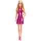 Barbie: Fashionista divatbaba fényes pink ruhában - . kép