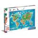 Clementoni: SuperColor dinosaurus kort - puslespil med 180 brikker - .billede