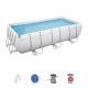 Bestway: Capri Power Steel szögletes fémvázas medence szett - 404 x 201 x 100 cm - . kép