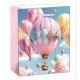 Pungă cadou cu model balon cu aer cald - 26 x 32 cm - .foto