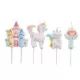 Set di candele per festa a tema unicorno - 4 pezzi - .immagine