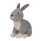 Nicotoy : Peluche lapin assis - 23 cm, gris - .image