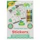 Crayola: Set de autocolante colorabile cu creioane cerate - Reptile Rainforest - .foto