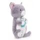 Nici: Gato de pelúcia cinza e peixe - 40 x 20 cm - .Imagem