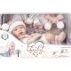 Pasgeboren baby met sjaal en handschoenen - 38 cm - .afbeelding