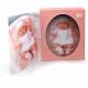 Muñeca de peluche en caja, rosa - 33 cm - .imagen