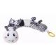 Gusano de peluche, blanco y negro - 65 cm - .imagen