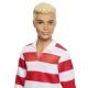 Barbie Fashionista Barátok: Fiú baba piros csíkos pulcsiban - . kép