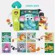 Musik- og lysende blød stofbog – skovens dyr - .billede