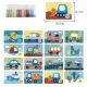 Conjunto de pintura com areia – Transportes - .Imagem