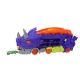 Conjunto de brinquedo de dinossauro com lançador de carrinhos - .Imagem