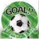 Piatti di carta con motivo di pallone da calcio - 10 pezzi - .immagine