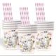 Zo Lief! papieren bekertjes met kattenprint - set van 10 stuks - .afbeelding