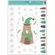 Winterdierenpatroon glanzende raamsticker - 38 x 30 cm, verschillende soorten - .afbeelding