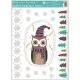 Winterdierenpatroon glanzende raamsticker - 38 x 30 cm, verschillende soorten - .afbeelding