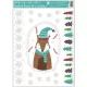 Winterdierenpatroon glanzende raamsticker - 38 x 30 cm, verschillende soorten - .afbeelding