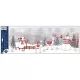 Kabouter en sneeuwpop patroon glitter raamsticker - 60 X 23 cm, diverse soorten - .afbeelding