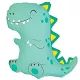 Niedlicher Dino Folienballon - 66 x 70 cm - . bild aus
