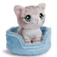 Nici Green: Csíkos cica plüssfigura kosárban - 12 cm - . kép