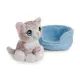 Nici Green: Csíkos cica plüssfigura kosárban - 12 cm - . kép