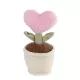 Neem me mee naar huis! Pluchen bloempot met hartje – 17 cm, diverse soorten - .afbeelding