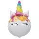 Balon din folie Unicorn cu flori - 64 x 41 cm - .foto
