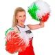 Pompon verde-bianco-rosso - .immagine