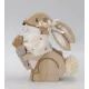 Drvena figura zeca s mrkvom - 10 cm - .slika