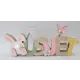 Décoration en bois de Pâques avec lapin - 30 x 13 cm - en hongrois - .image