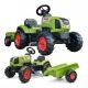 Falk: Trator a pedais Claas - com reboque - .Imagem