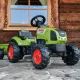 Falk: Trator a pedais Claas - com reboque - .Imagem