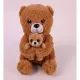 Maci plüssfigura kicsinyével - 20 cm - . kép