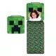 Minecraft: Spací vak Creeper s vankúšom - 60 x 130 cm - .Obrázok
