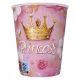 Papieren bekers met kroonmotief - 250 ml, set van 8 - .afbeelding