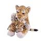 Peluche leopardo con cucciolo - 25 cm - .immagine