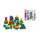 Eichhorn: Színes fa építőkocka készlet - 50 darabos - . kép