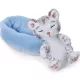 Nici : Peluche léopard des neiges endormi dans un panier - 12 cm - .image