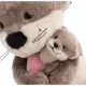 Nici: Jucărie de pluș castor cu pui – 20 cm - .foto
