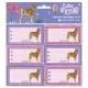 Cute Animals: Horse csomagolt füzetcímke - 3 x 6 db-os - . kép