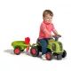 Falk: Baby Claas traktor med anhænger - lysegrøn - .billede